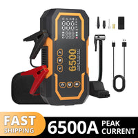 Booster de Batterie Voiture 6500A avec Compresseur 150 PSI 3 en 1