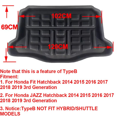 Tapis de Coffre Honda Jazz Fit MK3 2014-2019