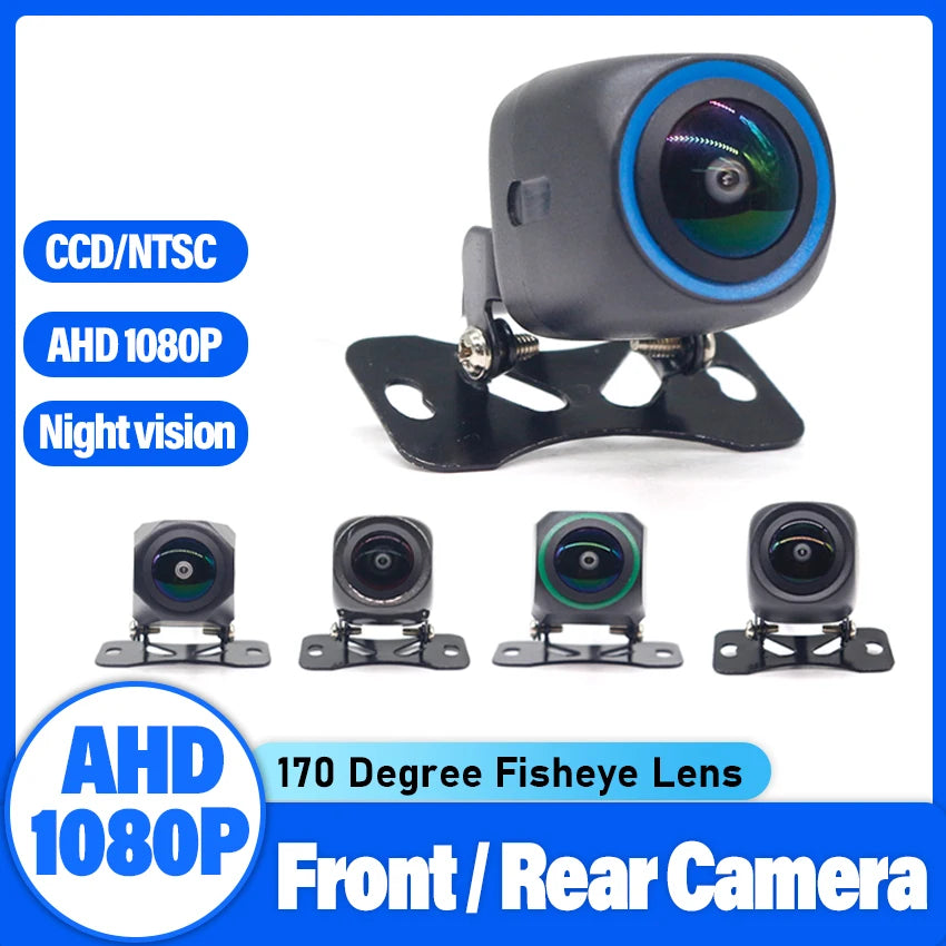 Caméra de Recul AHD 1080P Fisheye 170° Vision Nocturne 6 Finitions