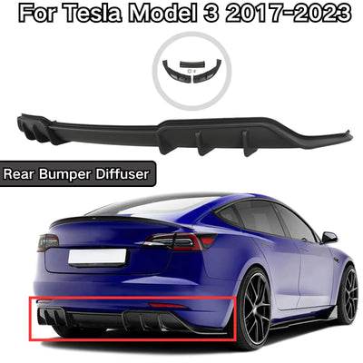 Diffuseur Pare-Chocs Arrière Tesla Model 3 2017-2023