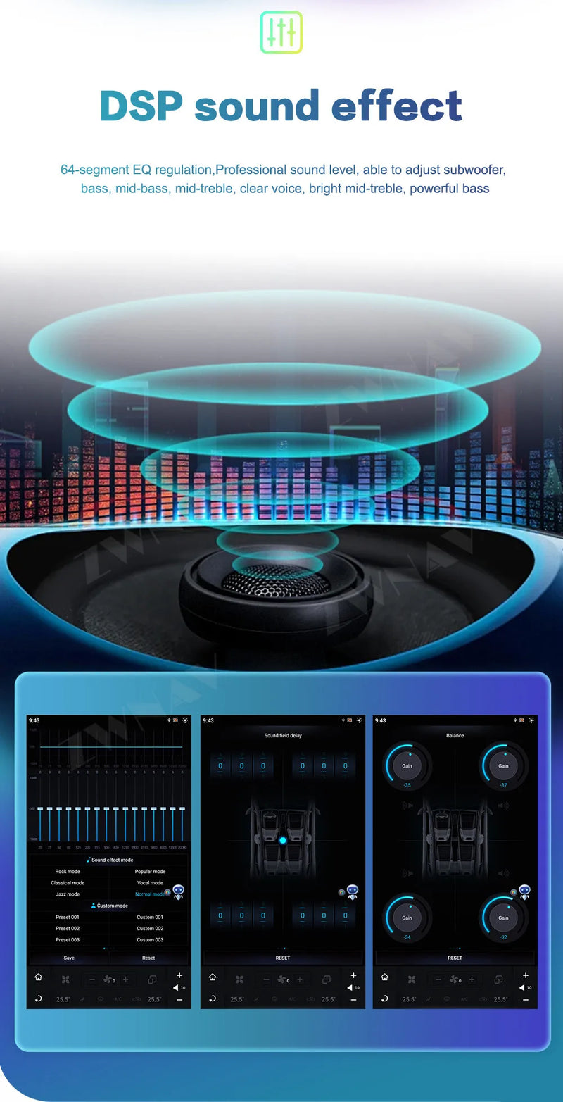 Autoradio Android Maserati Quattroporte 2004-2007 Écran Vertical 13,9 pouces CarPlay Sans Fil GPS DSP
