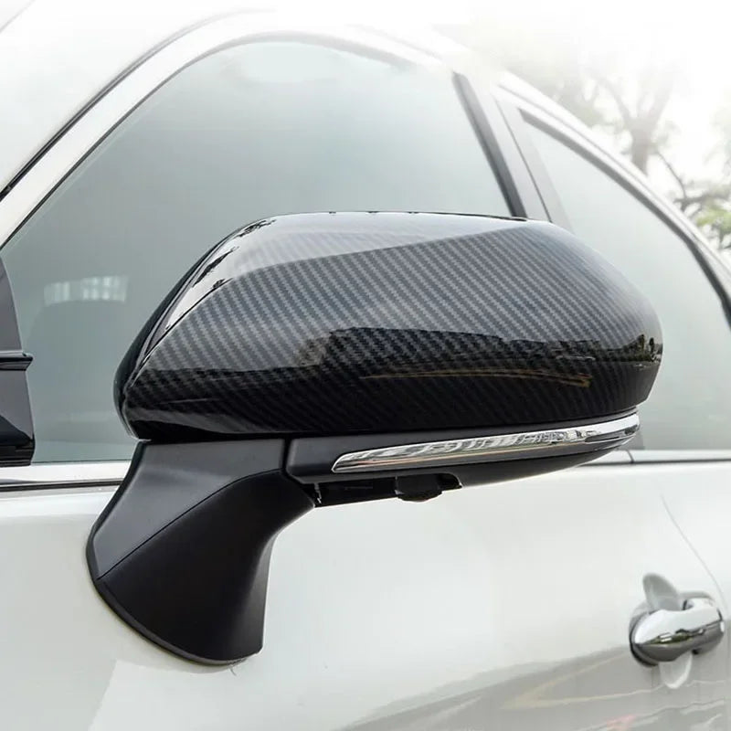 Coque de Rétroviseur Toyota C-HR 2016-2023 Aspect Carbone ou Chromée, Coques de Recouvrement ABS, Deux Formes de Boîtier