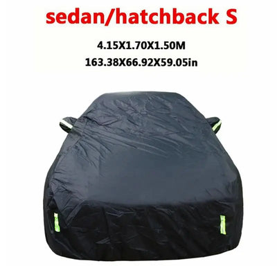 Bâche de Protection Voiture Universelle SUV Berline Noire Anti-UV