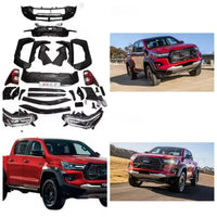Kit Carrosserie Conversion Gr Sport 2023 Toyota Hilux Revo 2016-2020 Pare-Chocs Calandre Phares Élargisseurs d'Ailes
