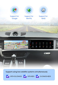 Autoradio Double Écran 12,3 + 12,3 Pouces Porsche Macan 2014-2017 Android CarPlay Sans Fil GPS