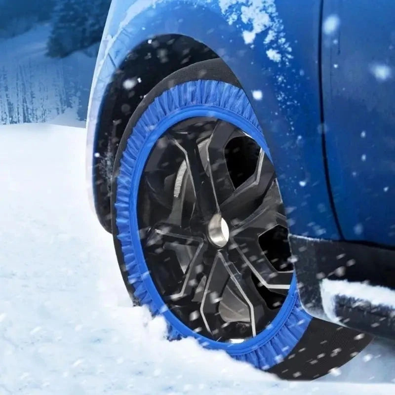 Chaussettes à Neige Voiture Textile Bleues Paire Tailles XS à XXL