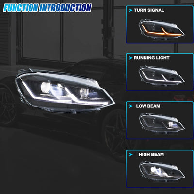 Phares LED Volkswagen Golf 7 MK7 2013-2017