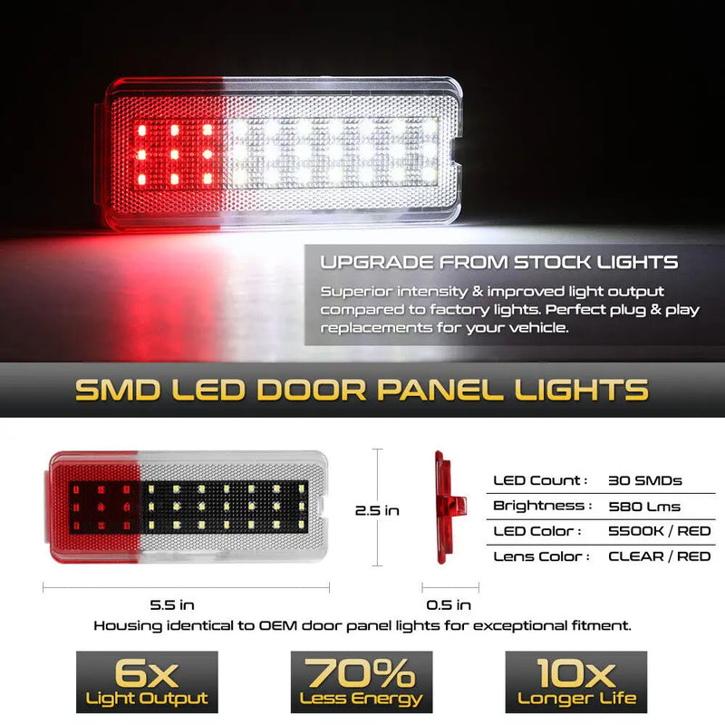 Éclairage Porte LED Ford F-250 F-350 Super Duty 1999-2007 Excursion