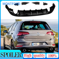 Diffuseur Arrière Complet Volkswagen Golf 7 et 7.5 GTI R Noir Brillant