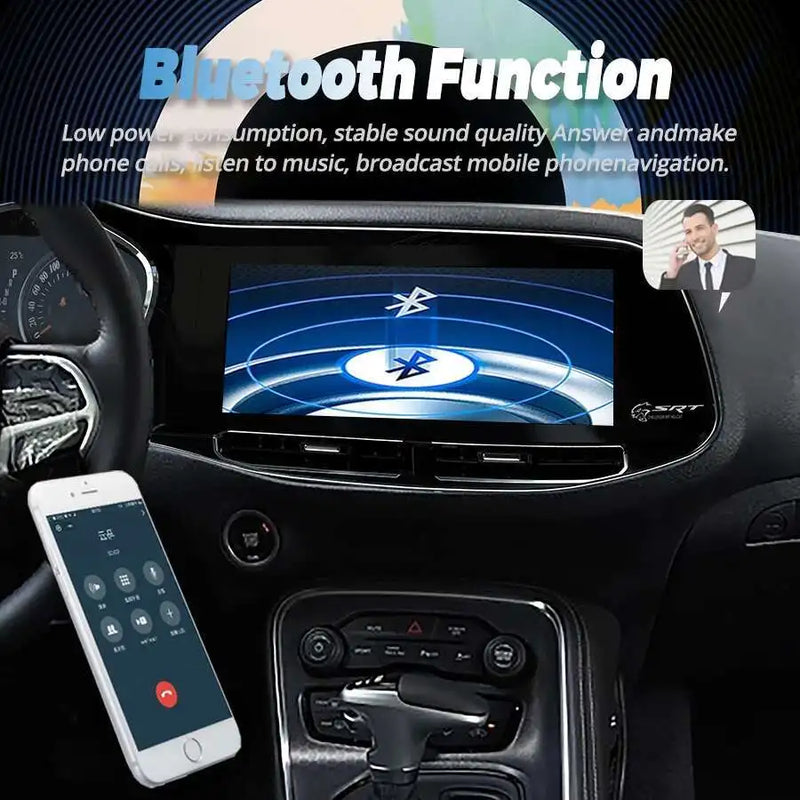Autoradio Android 13 Écran QLED Dodge Challenger SRT Hellcat 2010-2023 CarPlay Sans Fil GPS 4G