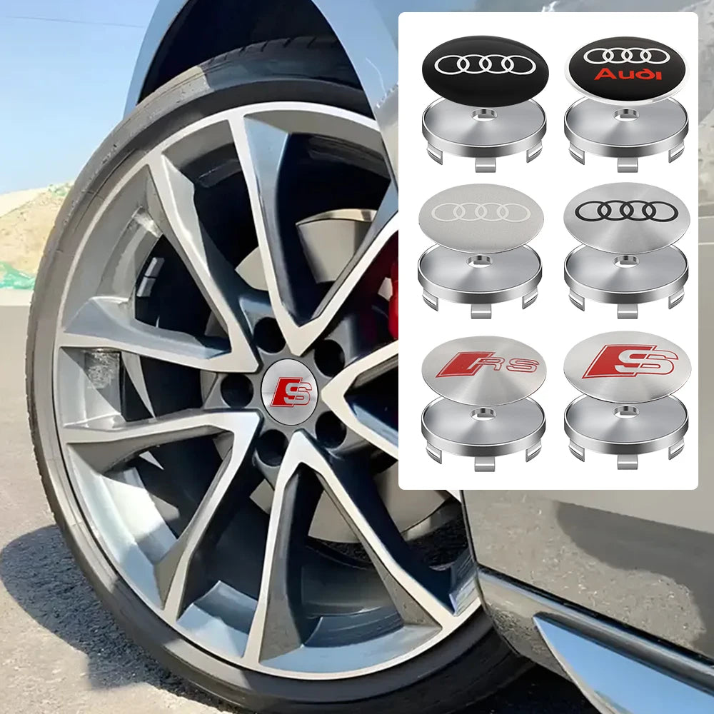 Cache-Moyeux Audi A3 A4 Q5 S line RS 60mm