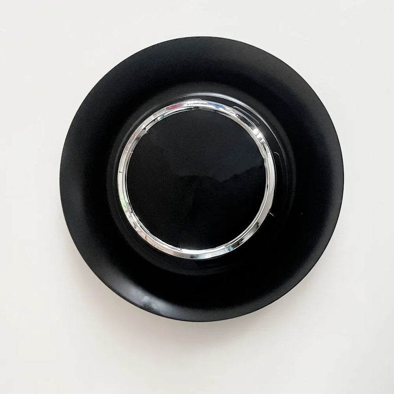 Cache-moyeux Mercedes style AMG 154 mm noir cerclage chromé