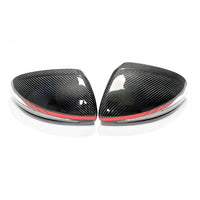 Coque de Rétroviseur Mercedes GLC X253, EQA, EQB X243, EQC N293 en Carbone Véritable de Remplacement, Sec, Forgé ou Liseré Rouge