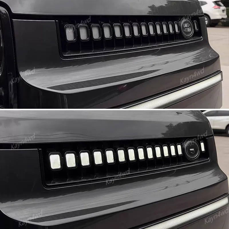 Calandre LED Dynamique Land Rover Defender L663 90 110 130 2020-2026 Type OCTA Jaune Blanc