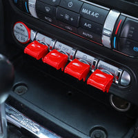 Cache Boutons Console Ford Mustang 2015-2020 Kit 4 Pièces