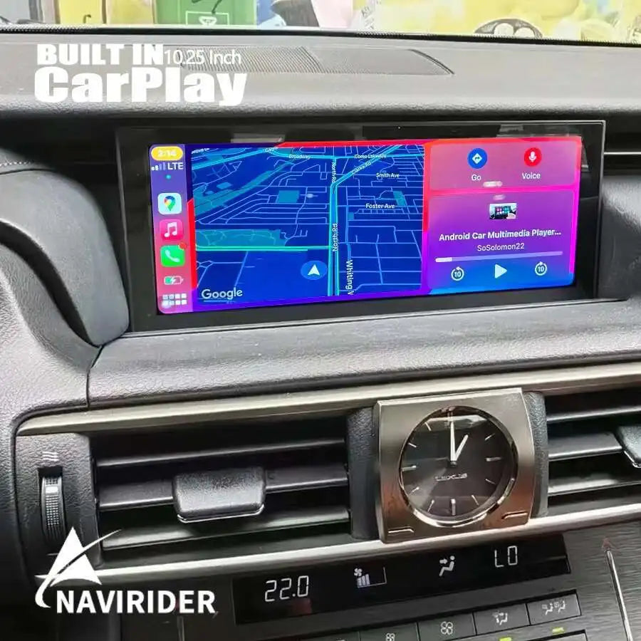 Autoradio Android 14 Lexus IS RC 200 250 300 350 200t 300h 2013-2019 Écran 10,25 Pouces CarPlay