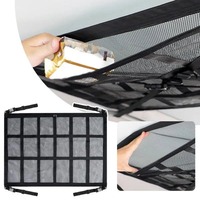 Rangement Filet de Plafond Voiture Grande Capacité