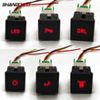 Bouton Poussoir LED Rouge Volkswagen Golf 6 Jetta 5 Scirocco