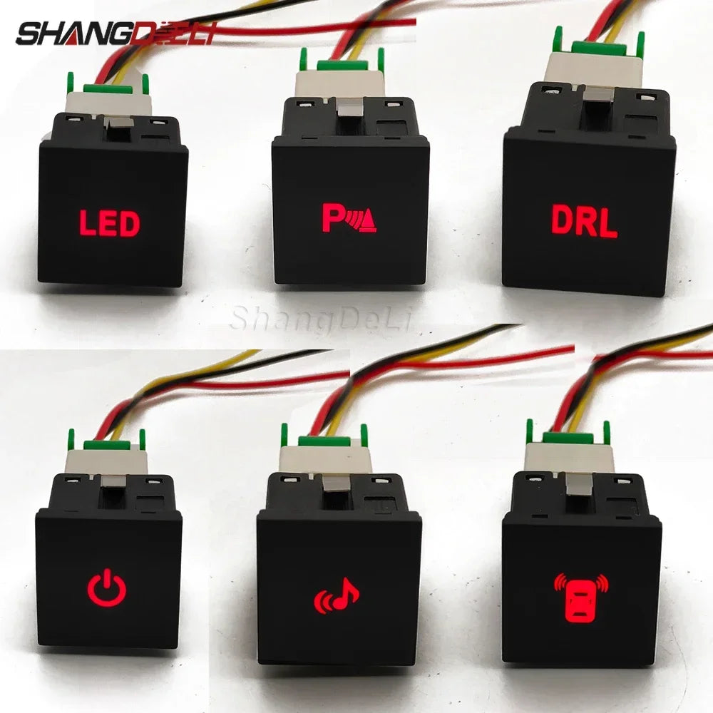 Bouton Poussoir LED Rouge Volkswagen Golf 6 Jetta 5 Scirocco