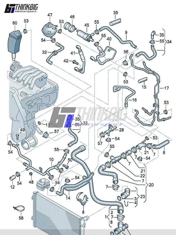 Kit Durites Silicone Radiateur Audi TT MK1 1998-2006 1.8T