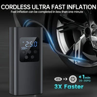 Gonfleur de Pneu Sans Fil Compact Lampe LED Arrêt Automatique