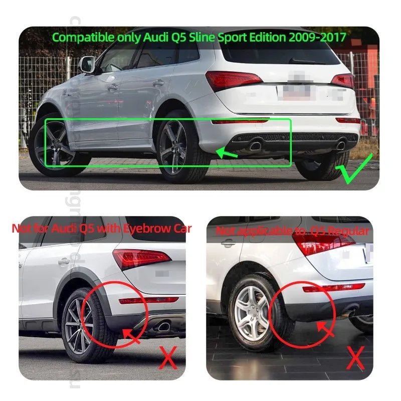 Garde-Boue Audi Q5 S line 2009-2016 Bavettes 4 Pièces