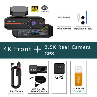 Dashcam 4K OLESED WP57 Avant Arrière 2.5K ADAS