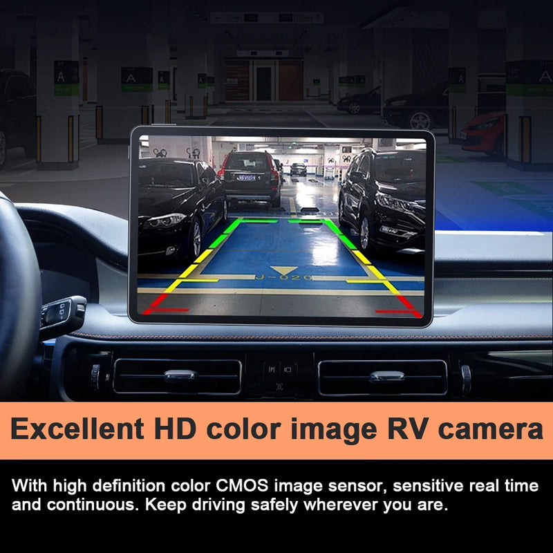 Caméra de Recul WiFi pour Plaque d'Immatriculation Européenne Carsanbo HD 720P 120° avec Vision Nocturne IR, Étanche, pour iOS et Android