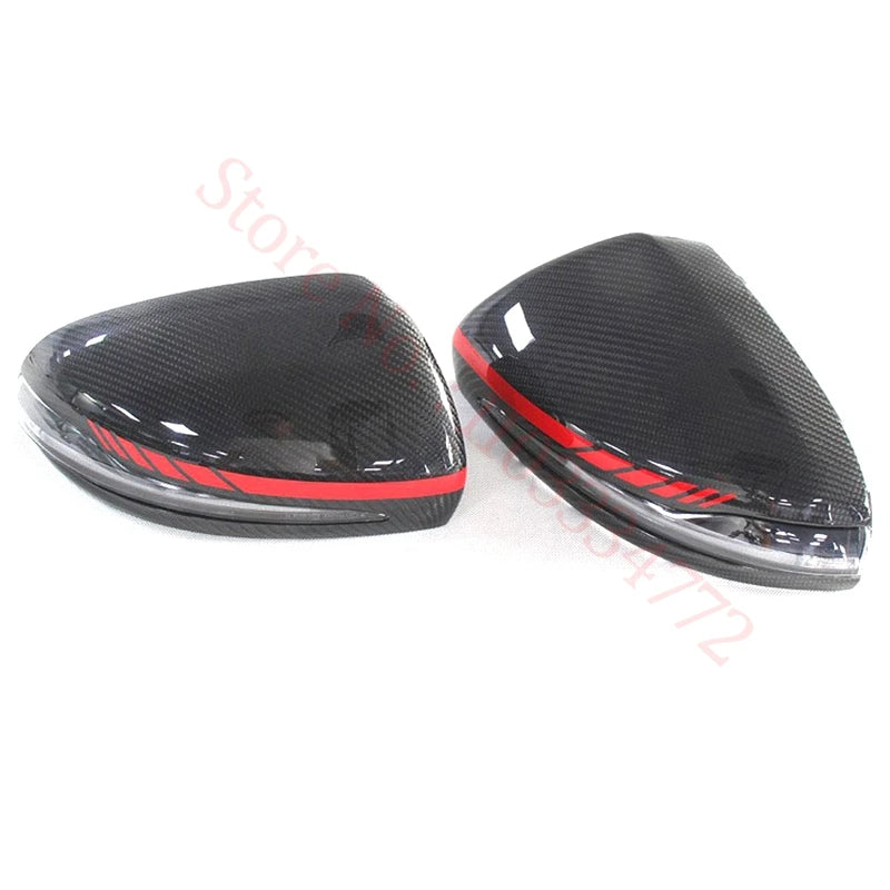 Coque de Rétroviseur Mercedes Classe C W205, E W213, S W222, GLC X253, GLA, GLB, EQA, EQB, EQC en Carbone Véritable, 8 Styles