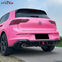 Diffuseur de Pare-Chocs Arrière Volkswagen Golf 8 GTI R-Line 2020-2023 ABS Noir Brillant