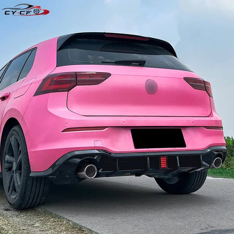 Diffuseur de Pare-Chocs Arrière Volkswagen Golf 8 GTI R-Line 2020-2023 ABS Noir Brillant