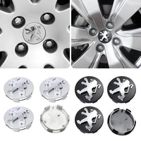 Cache-Moyeux Peugeot 60 mm Lion 2021 ou Classique Lot de 4