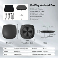 Boîtier CarPlay Renault AI Box 4G 64 Go GPS Sans Fil