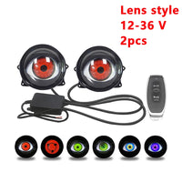 3-Inch Devil Eye LED Headlights — fitting example