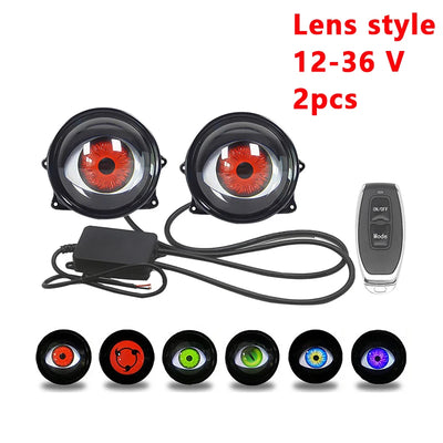 Phares LED Œil du Diable 3 Pouces 6 Modes Dynamiques