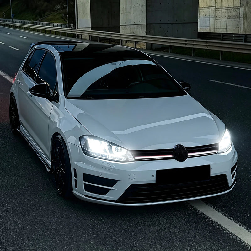 Calandre LED Volkswagen Golf 7 2013-2016 Noir Brillant Liseré Rouge
