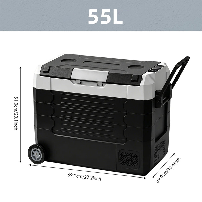 Réfrigérateur de Voiture Podofo 35 L 45 L 55 L Glacière Électrique à Compresseur avec Application et Roues