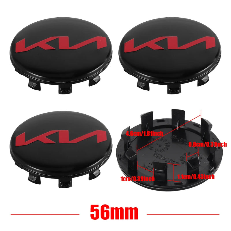 Hub Caps Kia Sportage Rio Ceed 56mm 65mm — front view