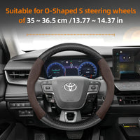 Couvre Volant Toyota Yaris, Corolla, C-HR, RAV4, Hilux, Aygo en Daim et Carbone, Tailles S, M et L