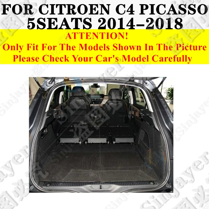 Tapis de Coffre Citroën C4 C-Quatre Picasso Aircross C5 Aircross C5 X C6 C3-XR C-Elysée Sur Mesure Doublure Arrière