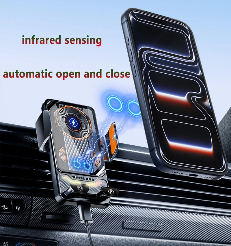 Support Téléphone BMW Série 3 E90 E92 E93 2005-2012 avec Chargeur Sans Fil Magnétique Compatible MagSafe
