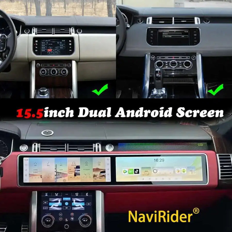 Autoradio Android Double Écran 12,3 ou 15,5 Pouces Range Rover Sport L494 2013-2017 CarPlay GPS