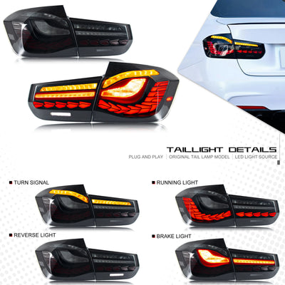 Feux Arrière LED Dynamiques BMW Série 3 F30 F80 2013-2018