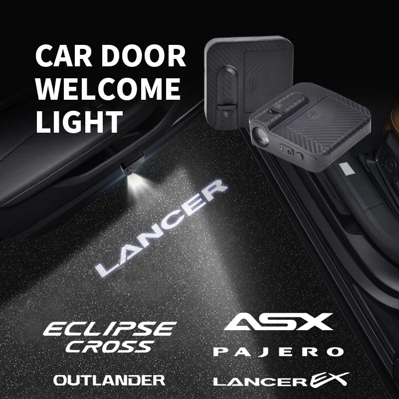 Projecteur LED de Porte Mitsubishi Outlander Pajero ASX Lancer EX Eclipse Cross Lumière de Bienvenue Sans Fil