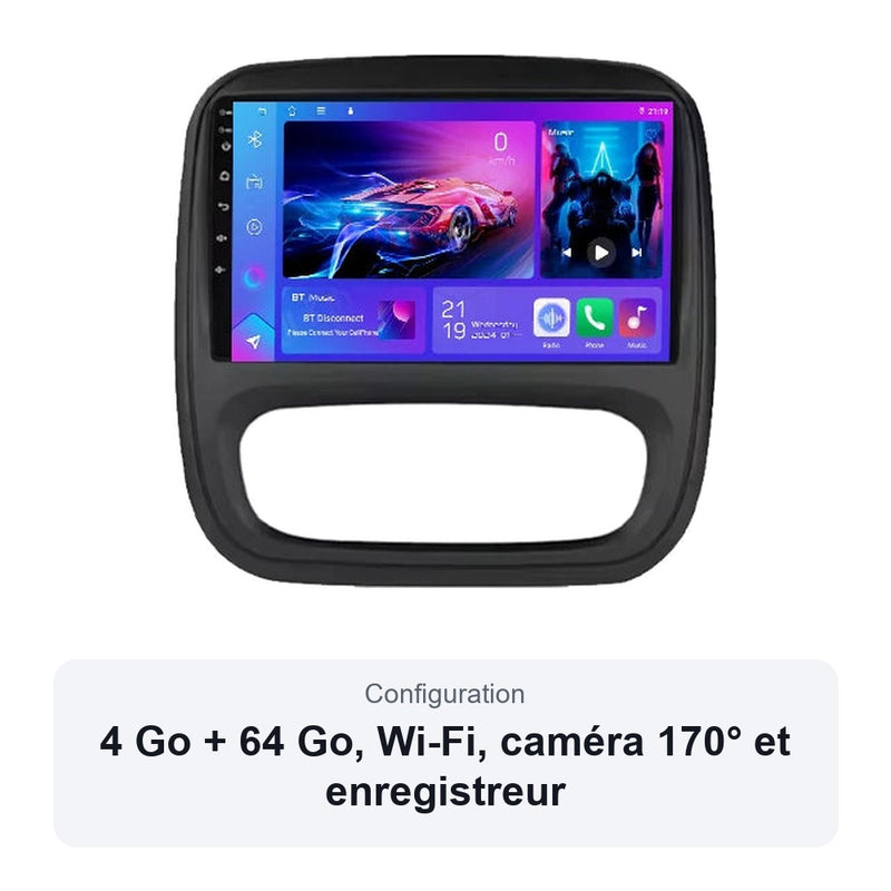 Autoradio Android CarPlay Renault Trafic 3 Opel Vivaro B 2014-2021 9 Pouces