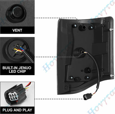 Feux Arrière LED Dodge Grand Caravan 2011-2020 Paire