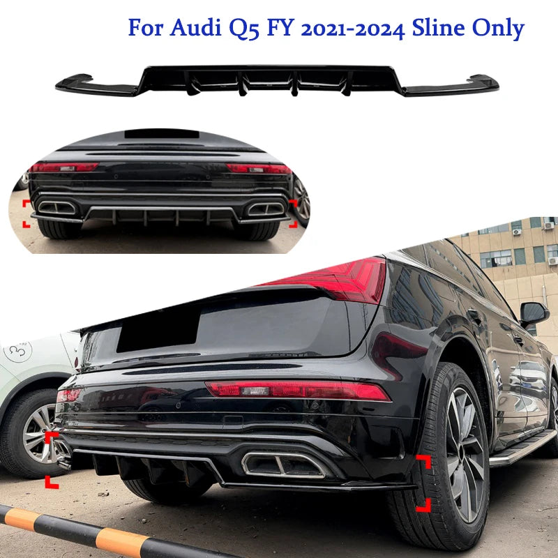 Diffuseur Arrière Noir Audi Q5 FY S Line 2021-2024