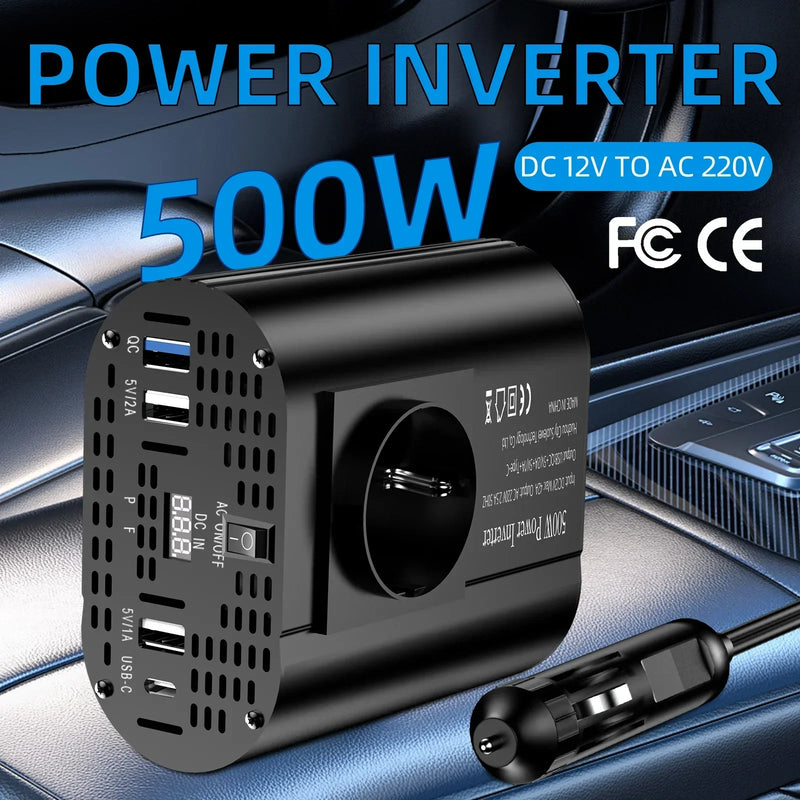Convertisseur 12V 220V Voiture Allume-Cigare 400 W 500 W USB