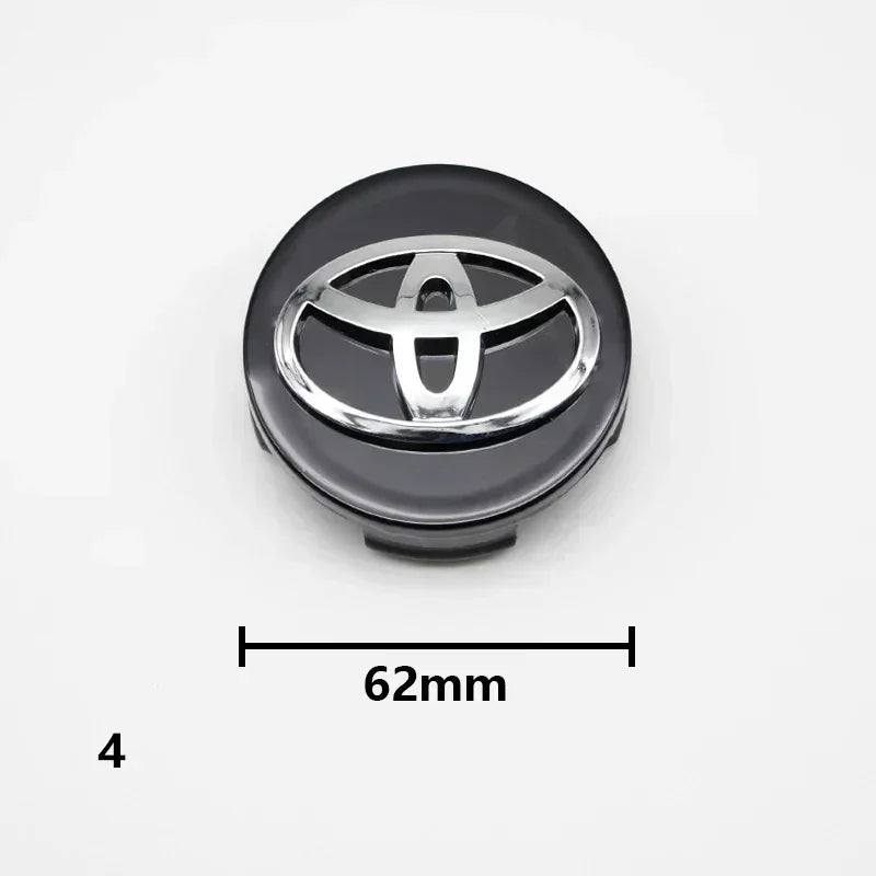 Cache-Moyeux Toyota Corolla Camry Yaris RAV4 57mm 62mm — détail de fixation