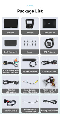 Autoradio Android Ford Mustang 2010-2014 Écran 2K CarPlay Sans Fil Caméra ADAS 360 GPS